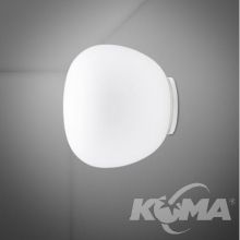 Lumi Mochi plafoniera 1x22W E27 śr.38 cm biała szkło dwuwarstwowe
